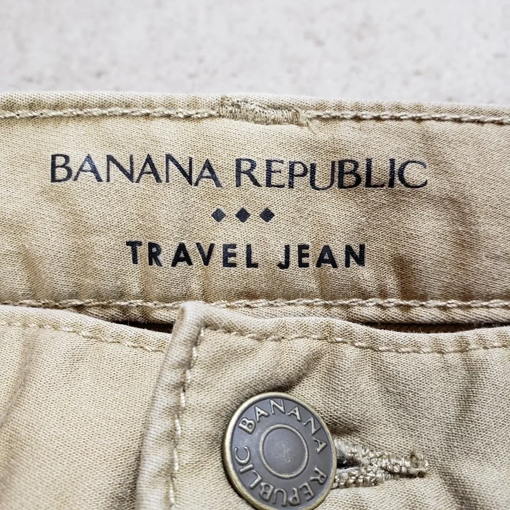 Banana Republic Traveler‎ Jean Pants Mens 34x32 (FITS 34x31) Slim Fit Stretch